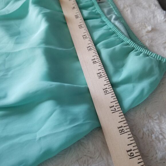 Women's Top Size Small Teal Blue Beachy Coasty Whimsical Lace - Picture 5 of 10